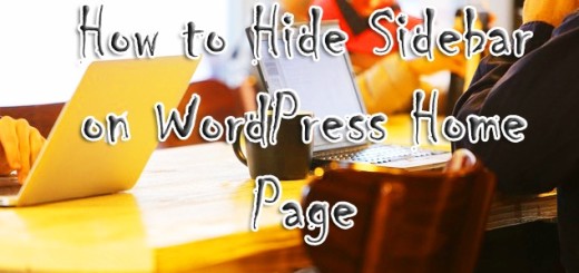 hide-sidebar-on-wordpress-home-page